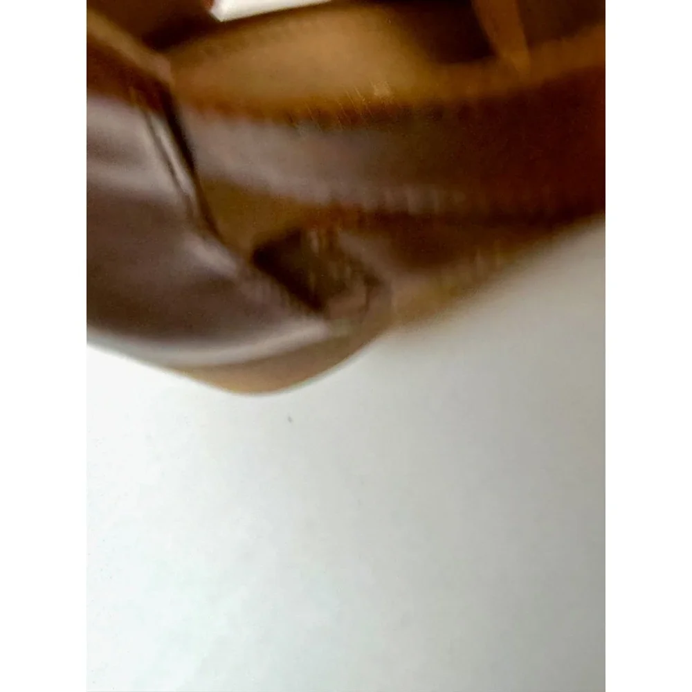 Marc Fisher Gabie Tan Perforated Suede Block Heel Sandals Womens 9.5M Leather‎